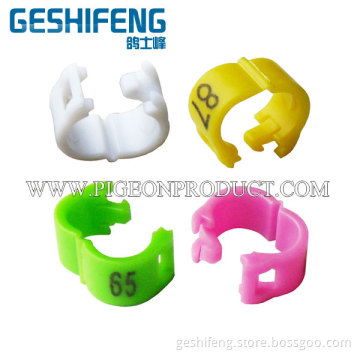 3mm 4mm 4.5mm 5mm Plastic Split Bird Leg Bands, Finch Leg Bands (GSF-PBR-O)